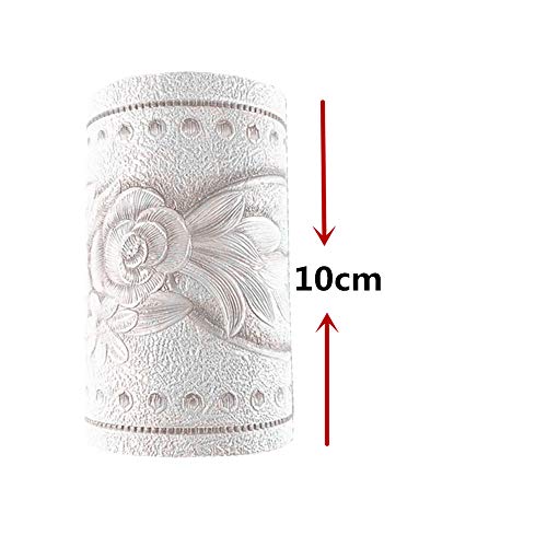 Yija 5 Meters Royal Peony 3D Self Adhesive Peel and Stick Waterproof Wall Border Easy to Apply 4 Inch by 16.5 Feet (White) - Image 2
