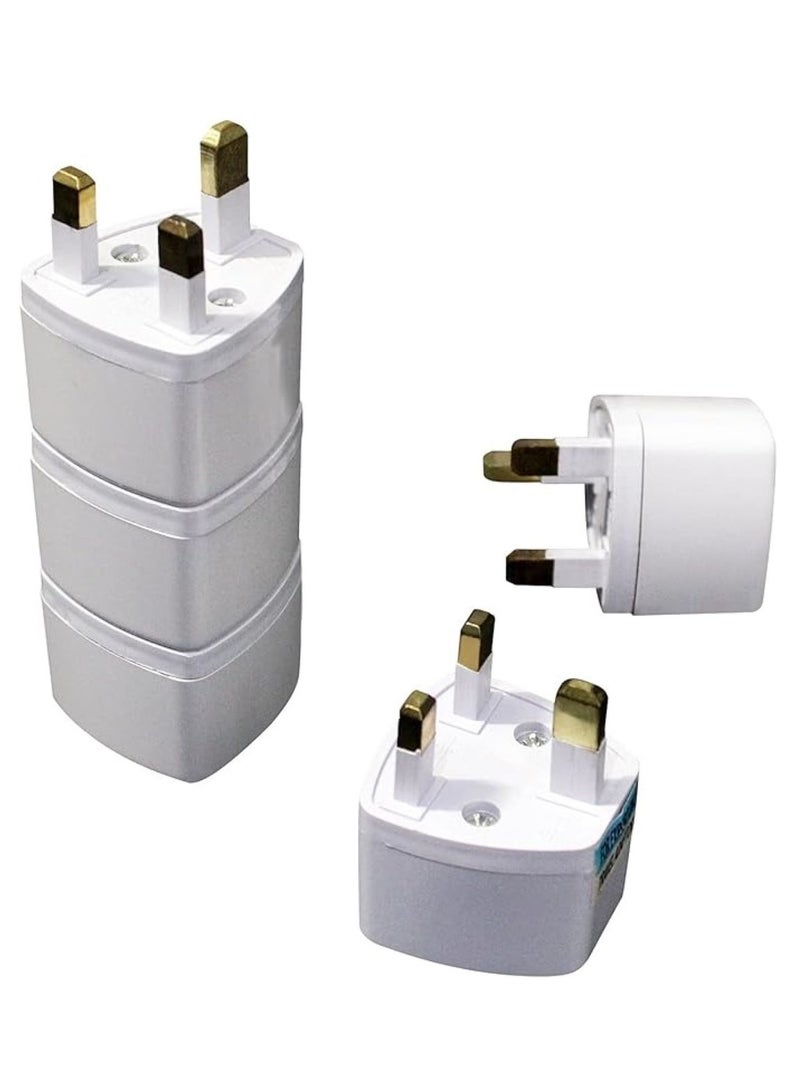 UREVO Universal Travel Plug Adapter 6 Pieces AU UK EU to US AC Power Converter 3 Pin Wall Charger for Everyday Use and International Travel - Image 1