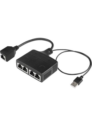 SinLoon RJ45 Network Splitter Adapter Ethernet Cable Splitter 1 to 4 Internet Splitter 100Mbps High Speed LAN Network Splitter4 Devices Share The Internet at The Same Time Black Female 1 to 4 - pzsku/Z23713E4EB593AD6AE18EZ/45/1747233946/2c8a8519-c8c2-4133-bfef-9c3444bed14a
