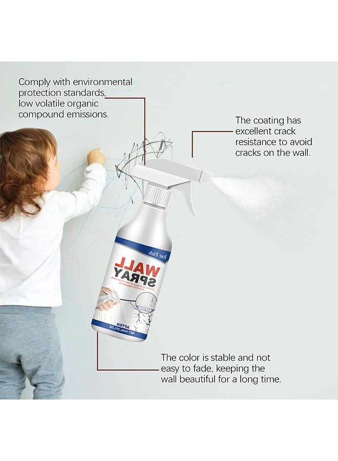 JUE FISH Wall Spray, Wall Stain Cover Spray, Quick Dry Wall Touch Up Paint Spray to Hide Cracks Marker Pen Stains Scratches, Prevent Stains Recurrence for Home Interior Walls 60ML - Image 5