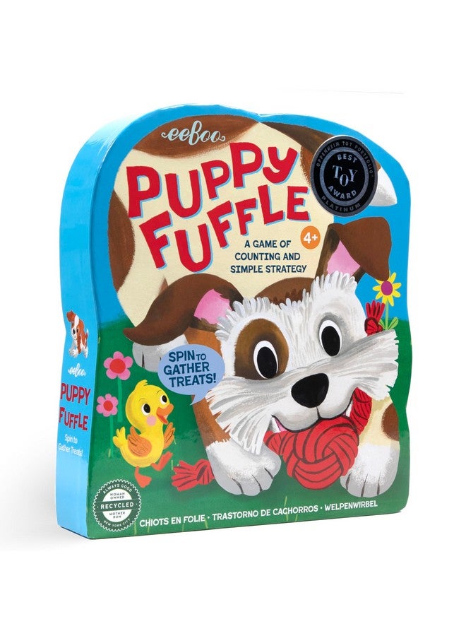 eeBoo: Puppy Fuffle - A Game of Counting & Simple Strategy, Kids Spinner Board Game, Collect Toys & Treats, Preschool, Ages 4+, 2-4 Players, 15-25 Min - Image 1