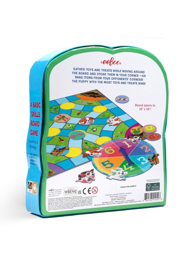 eeBoo: Puppy Fuffle - A Game of Counting & Simple Strategy, Kids Spinner Board Game, Collect Toys & Treats, Preschool, Ages 4+, 2-4 Players, 15-25 Min - Image 2