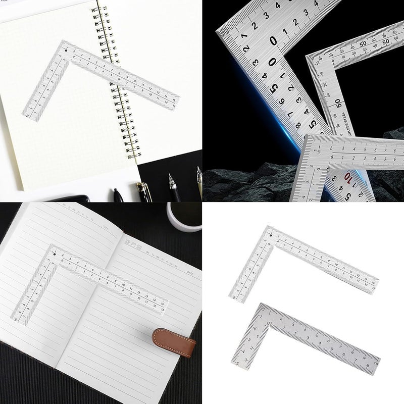 90 Degree Framing Square L Shape Ruler Stainless Steel 150X100mm Woodworking Measurement Tool - Image 3