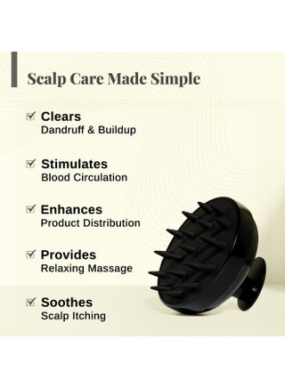 Hair Scalp Massager Brush for Men & Women | Soft Silicon Bristles for Scalp Exfoliation Treatment | Cleans Flake & Product Buildup | Stimulates Scalp Circulation | All Hair & Scalp Types - view 3