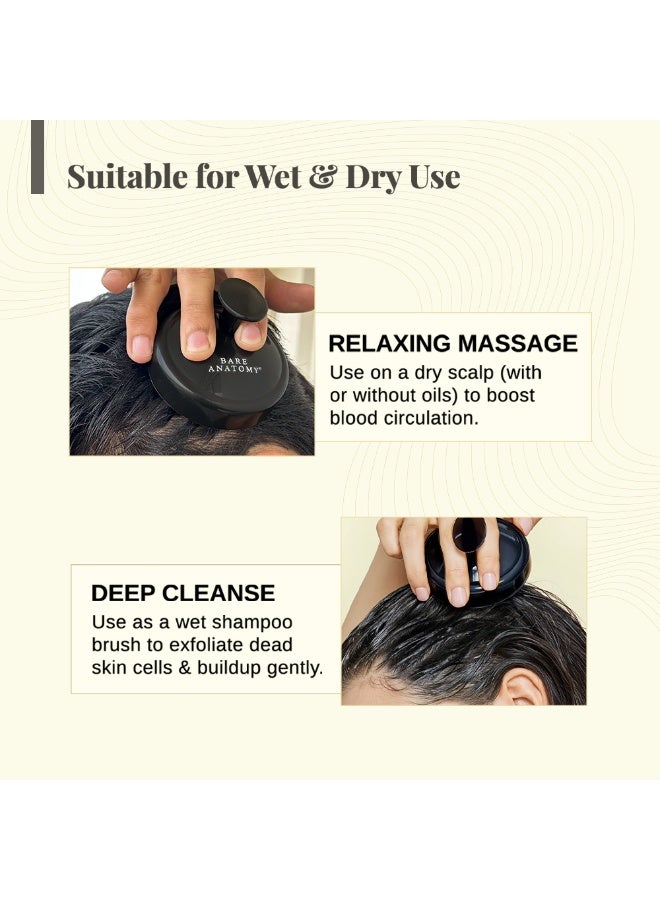 BARE ANATOMY Hair Scalp Massager Brush for Men & Women | Soft Silicon Bristles for Scalp Exfoliation Treatment | Cleans Flake & Product Buildup | Stimulates Scalp Circulation | All Hair & Scalp Types - Image 5