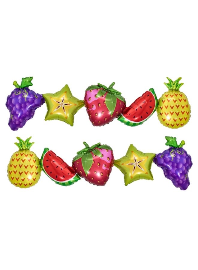 Atpata Funky Cojoined Fruit Theme Foil Balloons for Tutti Fruity/Twotti Fruity Summer Aloha Fruits theme Birthday Party Decoration - Image 1