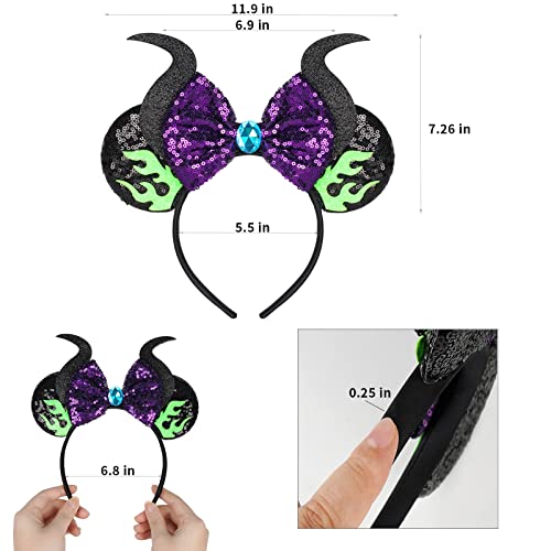FANYITY Mouse Ears Sequin Mouse Ears Headband for Boys Girls Women MN - Image 5