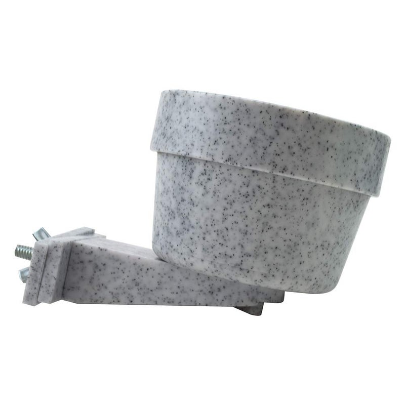 Lixit Kennel Cage Water Bowl Hanging - Non Spill Dog Crate Bowls - Durable Crate Water Bowl for Pets - Securely Attaches to Cage for Convenient Feeding and Drinking (10oz, Granite) - Image 4