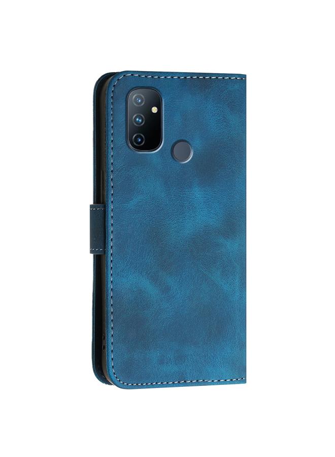 S-TOP Case For OnePlus Nord N100 YX0080 Grid Butterfly Embossed Pattern Flip Leather Phone Case with Lanyard - Image 3