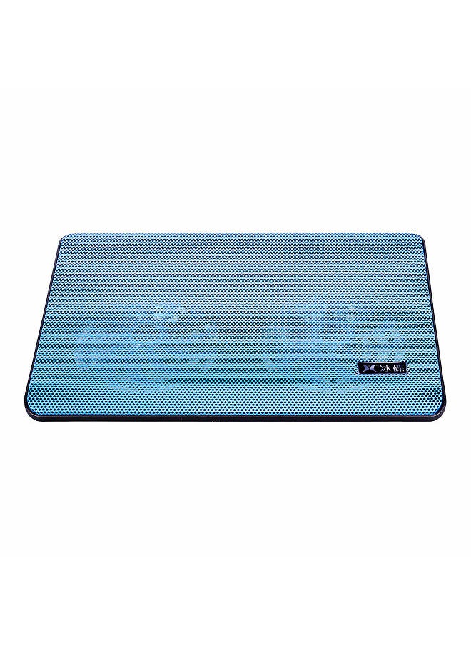 Generic High-performance Laptop Cooler Laptop Cooling Pad Double Fans Cooler with Two USB Ports Support for Laptops Under 17 inch Blue  - Image 3
