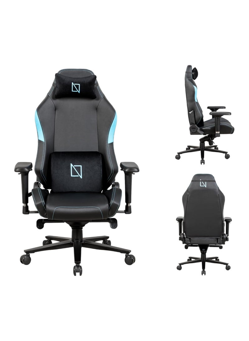 NAVODESK Navodesk APEX CORE Ergonomic Gaming Chair with Lumbar and Memory Foam Headrest Pillow Computer Gaming Chair with Armrest Cloud Leather BLUE  - Image 1