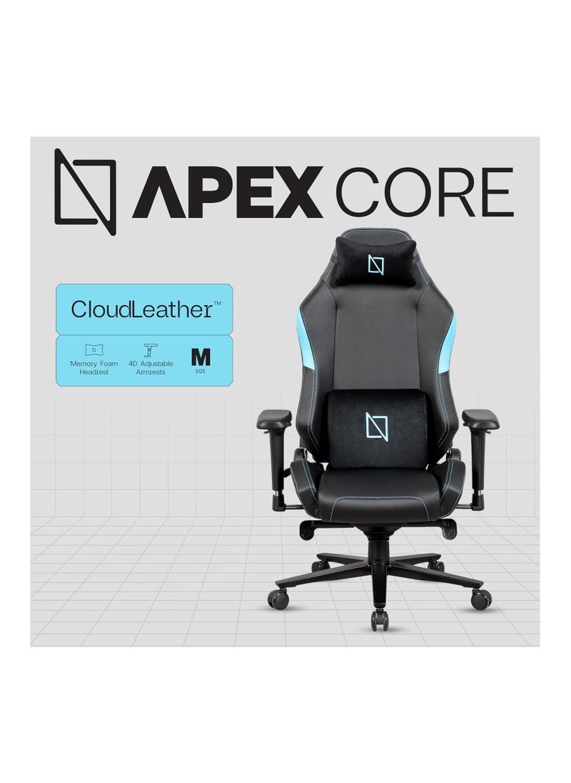 NAVODESK Navodesk APEX CORE Ergonomic Gaming Chair with Lumbar and Memory Foam Headrest Pillow Computer Gaming Chair with Armrest Cloud Leather BLUE  - Image 5
