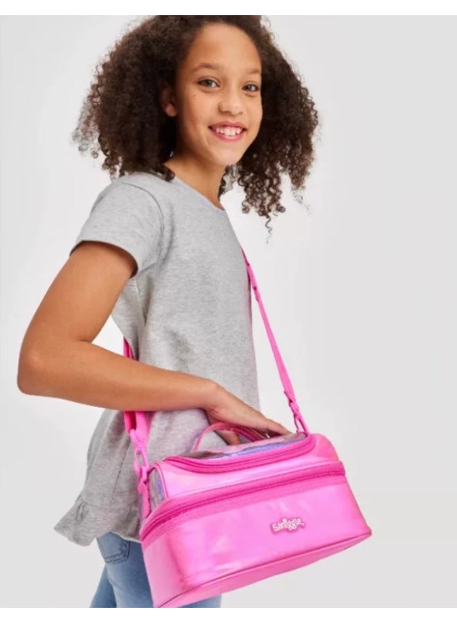 Smiggle Children's Double-Layer Insulated Lunch Bag with Cartoon Print, Student Lunchbox, Portable Large Capacity Food Carrier Bag - Image 5