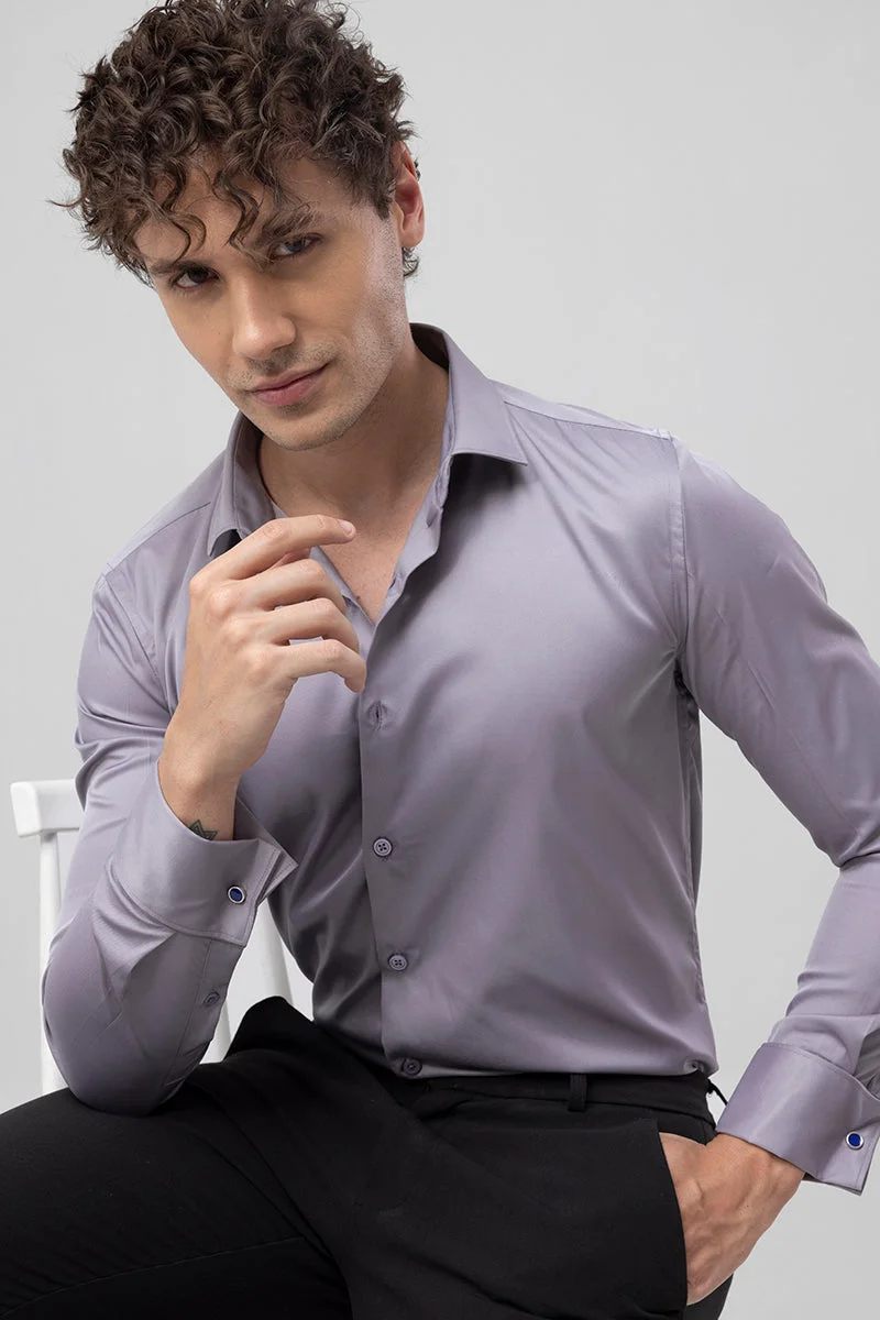 SNITCH Double Cuff Ash Grey Shirt