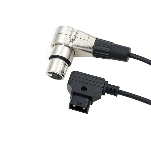 Uonecn for ARRI Alexa Camera Cable Right Angle 90 Degree XLR 4 Pin Female to D-tap Power Spring Cable for Supply Battery Adapter - Image 3