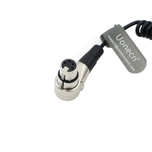 Uonecn for ARRI Alexa Camera Cable Right Angle 90 Degree XLR 4 Pin Female to D-tap Power Spring Cable for Supply Battery Adapter - Image 4