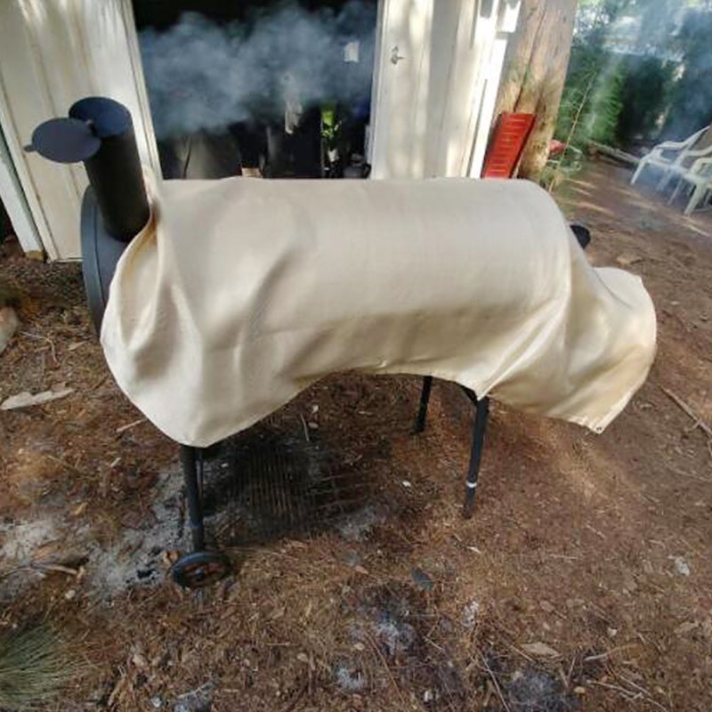 Fire Pit Mat Khaki Fireproof Material Heat Up To 800℃ - Highly Anti-Wear Durable Fireproof Ember Mat For Outdoor Grill Fire Pit Surface Protection & Windy Conditions - Image 2