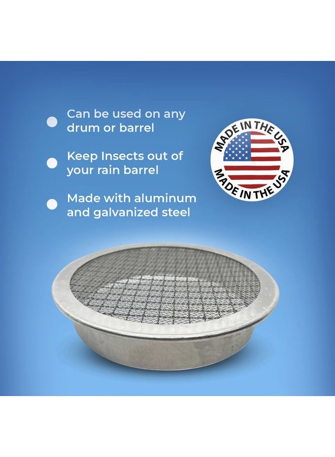 EarthMinded Rain Barrel Screen: 6 inch - Aluminum - Installs in Minutes - Keep Mosquitos and Debris Out of Your Rain Barrel - Never Rust - Image 2