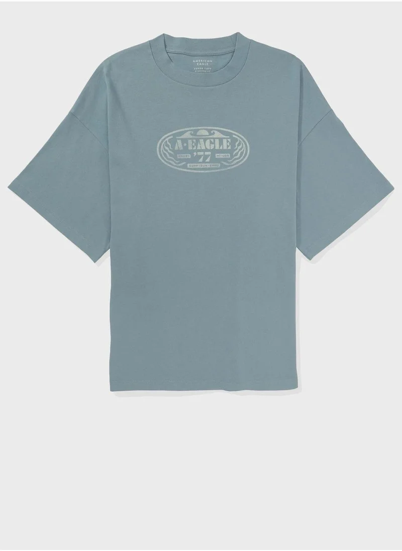 American Eagle Crew Neck Graphic T- Shirt