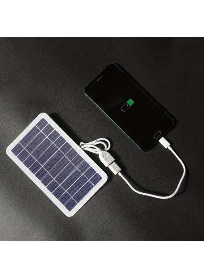 Portable Solar Panel Charger, 2W 5V Polycrystalline Solar Cell for Smartphones & Devices, Outdoor Camping - Image 2