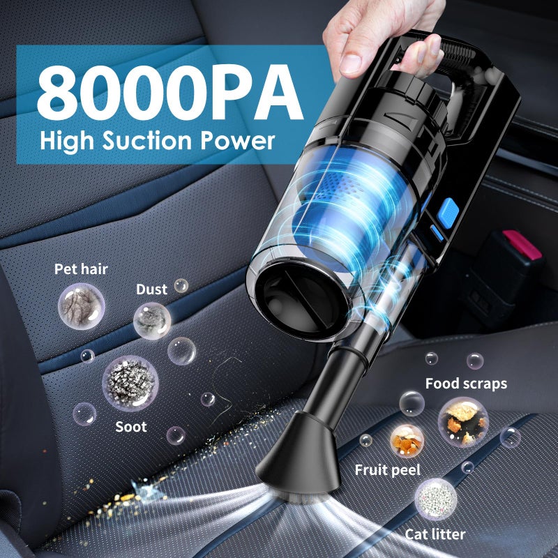 NIKCOSMK 17pcs Car Detailing Kit Interior Cleaner, Car Interior Cleaning Kit with Handheld Car Vacuum, Car Detailing Brushes, Windshield Cleaning Tool, Car Cleaning Supplies, Car Accessories for Men, Women - Image 2