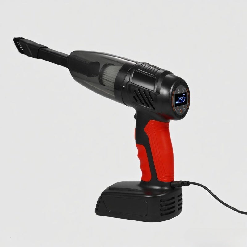Aumotop 4 in1 Car Vacuum Cleaner Portable Inflator Vacuum Cleaner 5500pa Handheld Vacuum Cleaner Tire Inflator with Digital Tire Pressure Display with LED Light for Car Home Office - Image 4