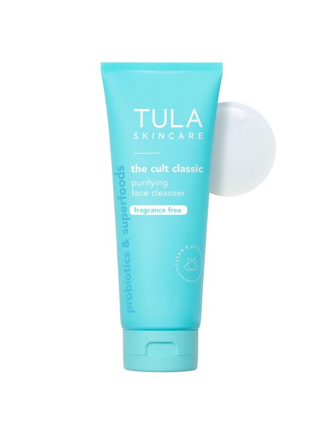 TULA - TULA Skin Care Cult Classic Purifying Face Cleanser Fragrance Free - Supersize, Gentle and Effective Face Wash, Makeup Remover, Nourishing and Hydrating, contains Turmeric and Blueberry, 6.7 Fl Oz. - Image 1