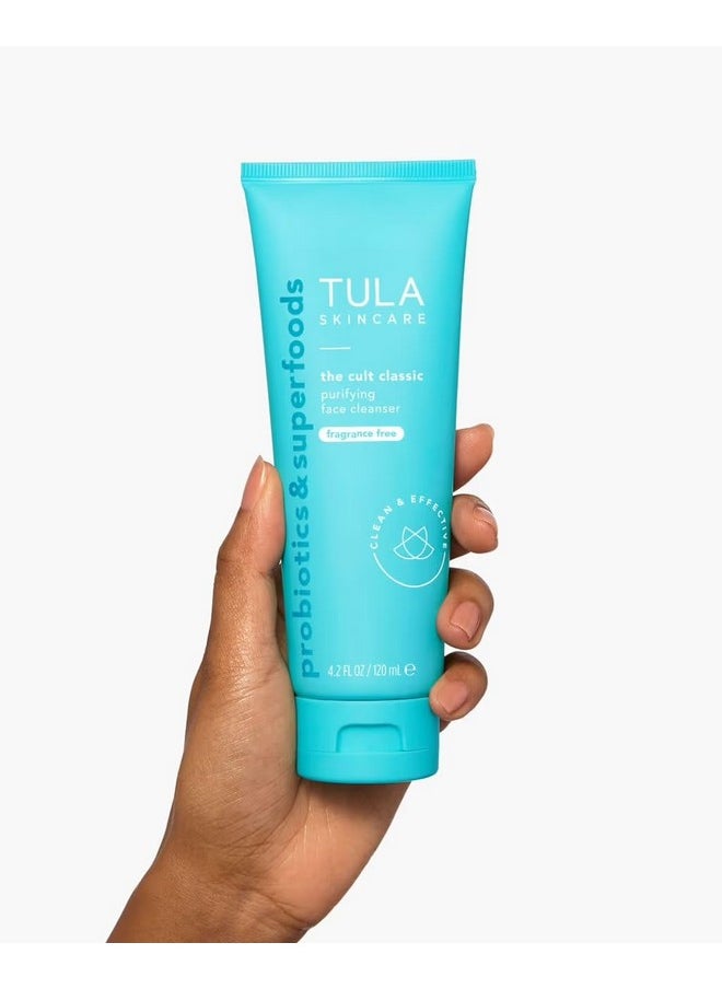 TULA - TULA Skin Care Cult Classic Purifying Face Cleanser Fragrance Free - Supersize, Gentle and Effective Face Wash, Makeup Remover, Nourishing and Hydrating, contains Turmeric and Blueberry, 6.7 Fl Oz. - Image 1