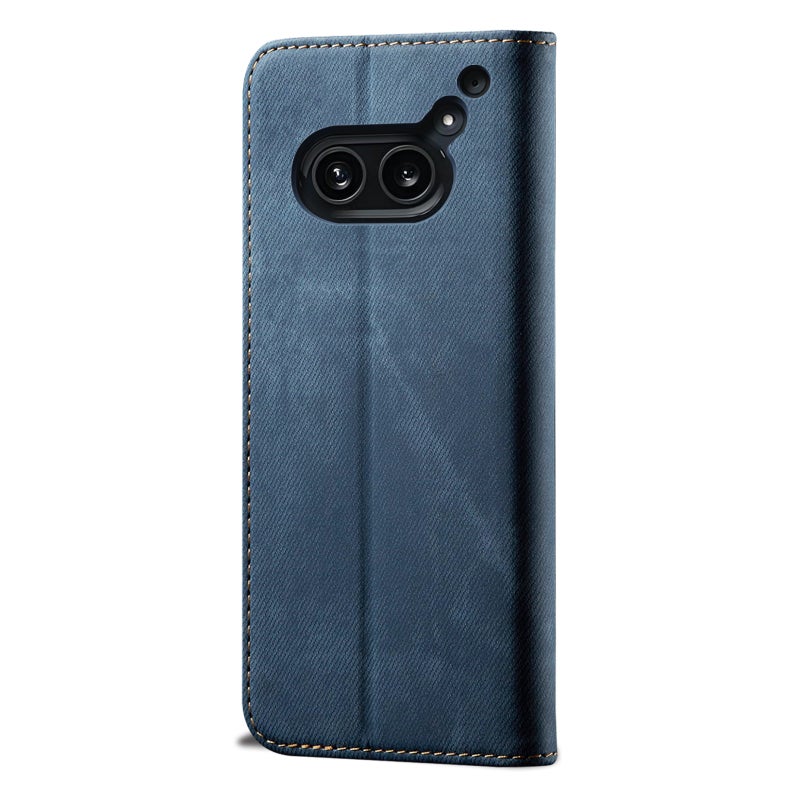 HuHa Case Cover For Nothing Phone 2A Denim Texture Casual Style Flip Leather Case(Blue) - Image 4