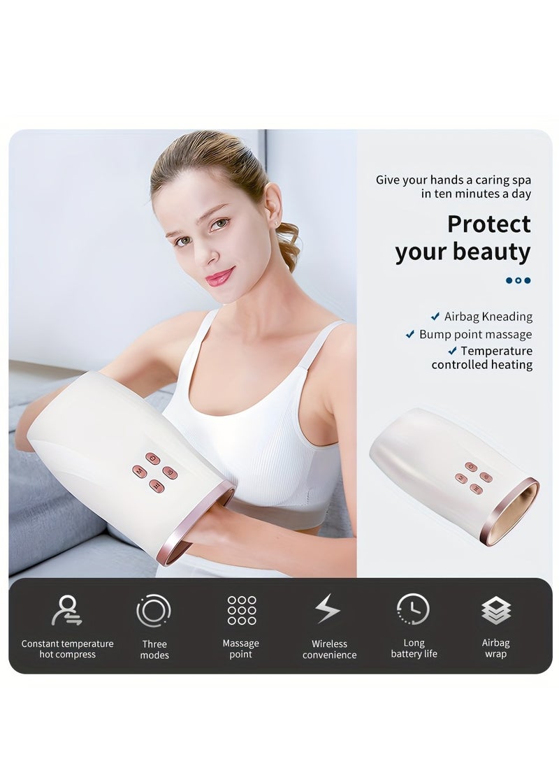 XiuWoo Wireless Hand Massager with Compression and Heat, USB Rechargeable, Perfect Gift for Men and Women, Ideal for Mother's Day or Birthday, White  - Image 2
