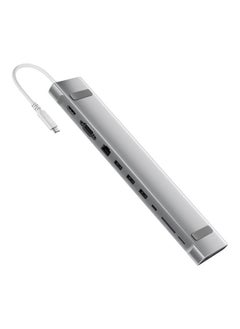 NIBEMINENT USB C Hub Multiport Adapter Silver  - Image 1