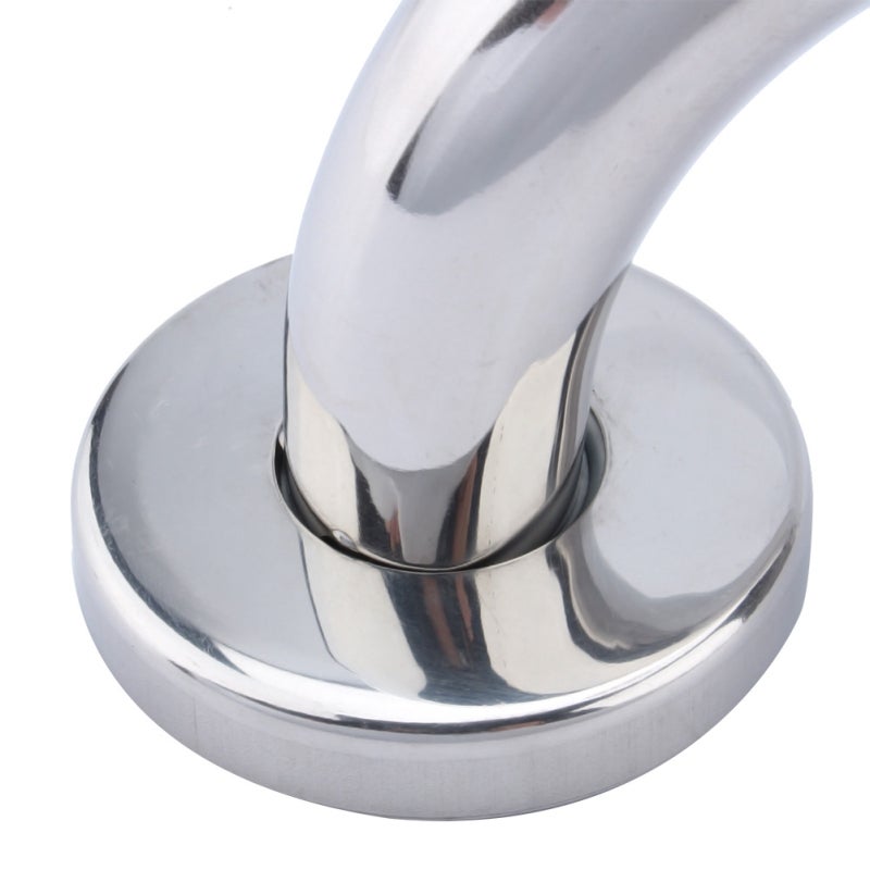 White Stainless Steel Grab Bar - Twist To Lock Cover Plates Easy Installation Bathroom Safety Bar for Elderly Handicap Senior Fall Prevention - Image 4