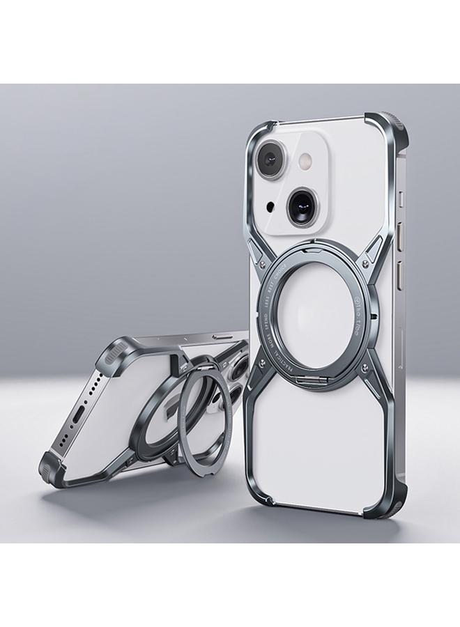 Zaboon Case For iPhone 13 / 14 / 15 Aluminum Alloy Frameless 360-Degree Rotating Phone Case - Image 1