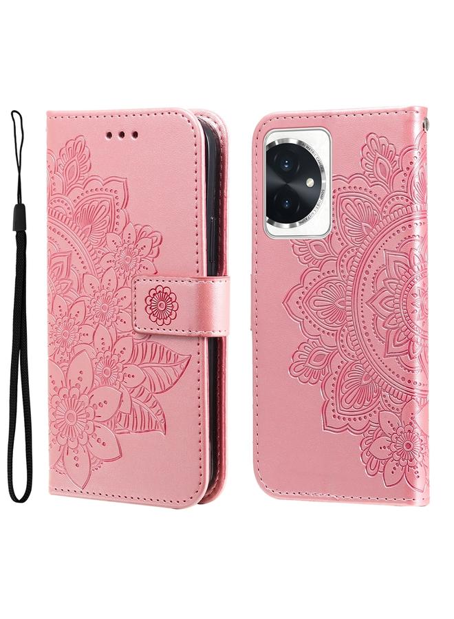 S-TOP Case For Honor 100 Seven-petal Flowers Embossing Leather Phone Case - Image 1