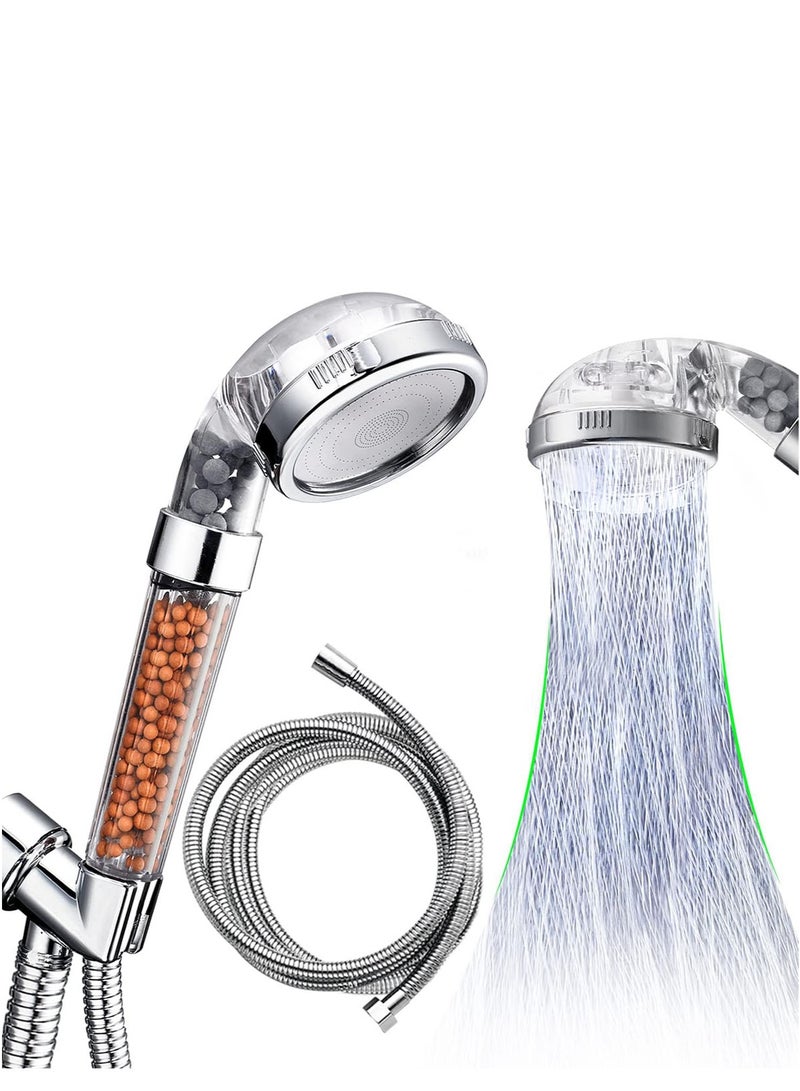 Handheld Shower Head High Pressure Water Saving with Negative Ion Tourmaline Filter 8.5 Inches Filtered Showerhead for Spa Experience Dry Skin & Haircare - Image 5