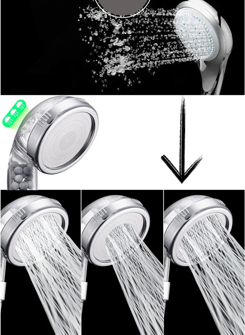 Handheld Shower Head High Pressure Water Saving with Negative Ion Tourmaline Filter 8.5 Inches Filtered Showerhead for Spa Experience Dry Skin & Haircare - Image 3
