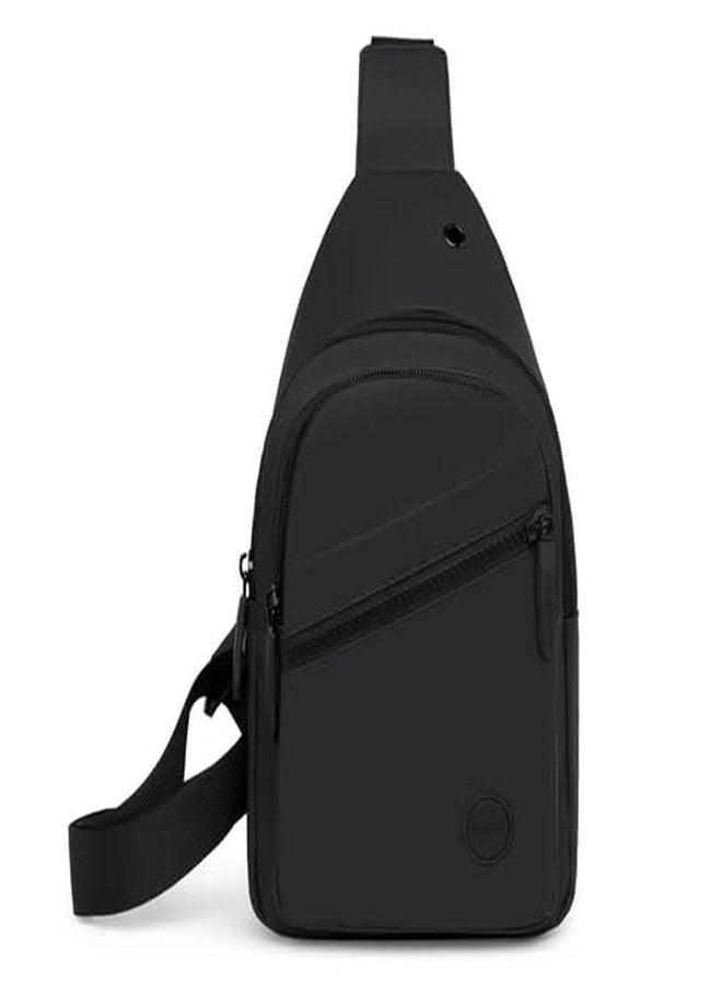 ristoss Urban Sling backpack Polyurethane Zipper Closure Type with 20 Liter Capacity Bag_1080_BLACK - Image 1