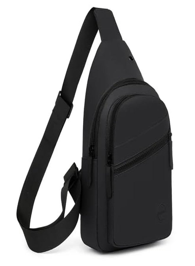 ristoss Urban Sling backpack Polyurethane Zipper Closure Type with 20 Liter Capacity Bag_1080_BLACK - Image 3