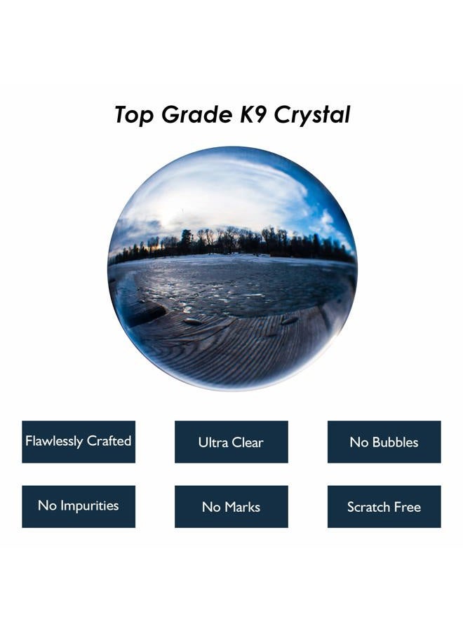 EMART Crystal Ball for Photography 3 Pack, Props Decoration, K9 Lens Suitable Gazing for Divination, Feng Shui, Fortune Telling, Meditation, Magical Shots, Elegant Home & Party Decor(60/80/100mm) - Image 3