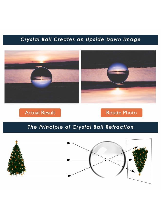 EMART Crystal Ball for Photography 3 Pack, Props Decoration, K9 Lens Suitable Gazing for Divination, Feng Shui, Fortune Telling, Meditation, Magical Shots, Elegant Home & Party Decor(60/80/100mm) - Image 4