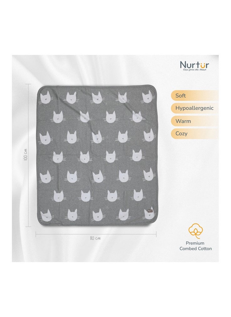 Nurtur Nurtur Soft Baby Blankets for Boys & Girls  Blankets Unisex for Baby 100% Combed Cotton  Soft Lightweight Fleece for Bed Crib Stroller & Car Seat Official Nurtur Product  - Image 1