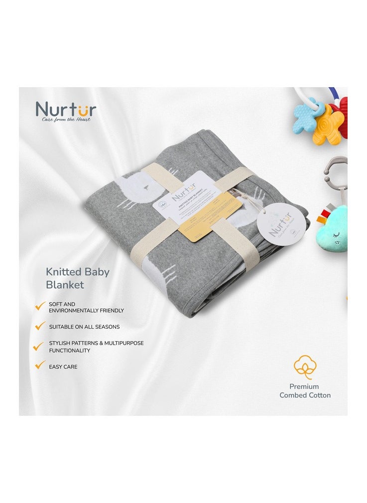 Nurtur Nurtur Soft Baby Blankets for Boys & Girls  Blankets Unisex for Baby 100% Combed Cotton  Soft Lightweight Fleece for Bed Crib Stroller & Car Seat Official Nurtur Product  - Image 3