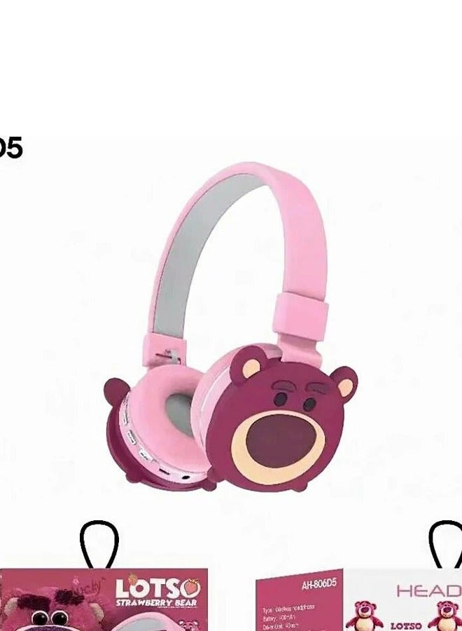 Loti Strawberry bear Wireless Bluetooth Headphone - Image 1