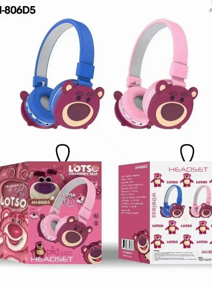 Loti Strawberry bear Wireless Bluetooth Headphone - Image 3