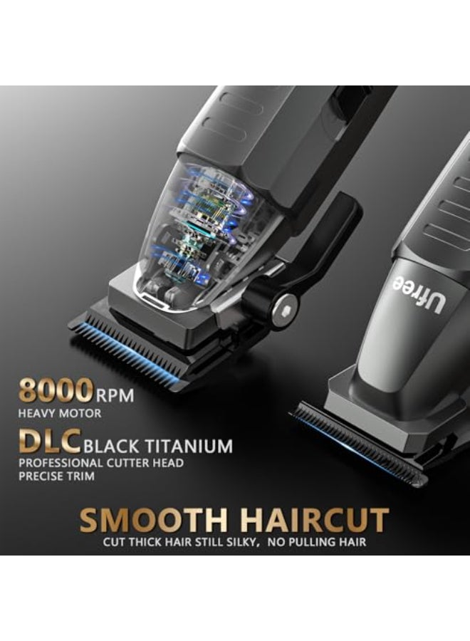 Ufree Professional Hair Clippers for Men with Bag Mens Clippers and Trimmers Set Barber Clippers Set Electric Beard Trimmer Gifts for Men Gray - Image 3