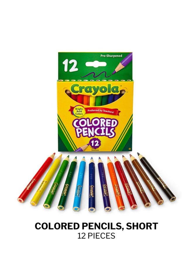 Crayola - Colorful Creations Trio Bundle 96 Page Prehistoric Pals Coloring Book 12 Colored Pencils, 24 Crayons - Image 1
