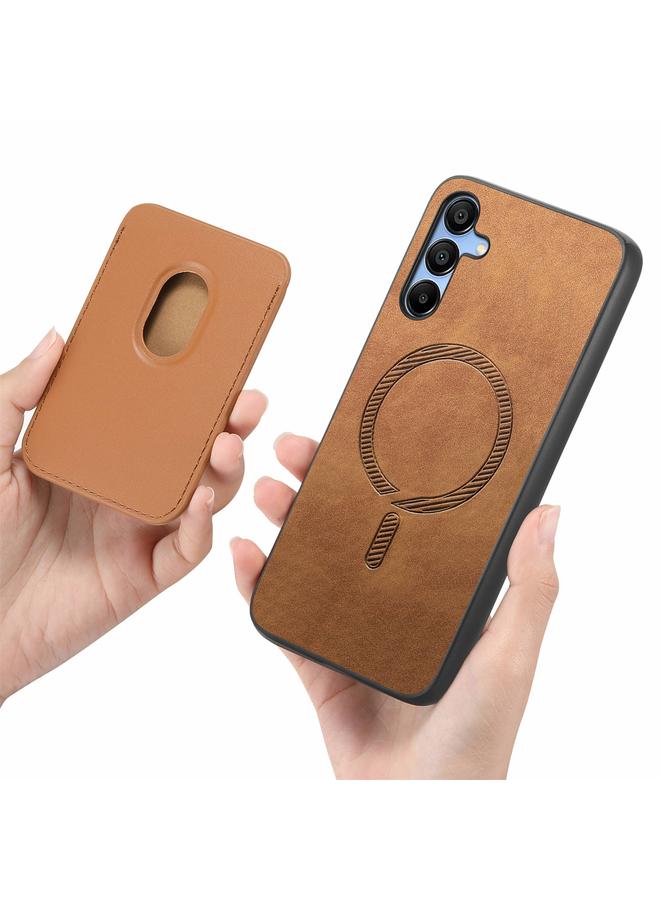 S-TOP Case For Samsung Galaxy A25 Retro Magsafe Card Bag PU Back Cover Phone Case - Image 4