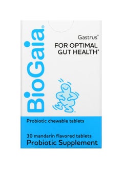 BioGaia Gastrus For Optimal Gut Health Mandarin 30 Tablets  - Image 1