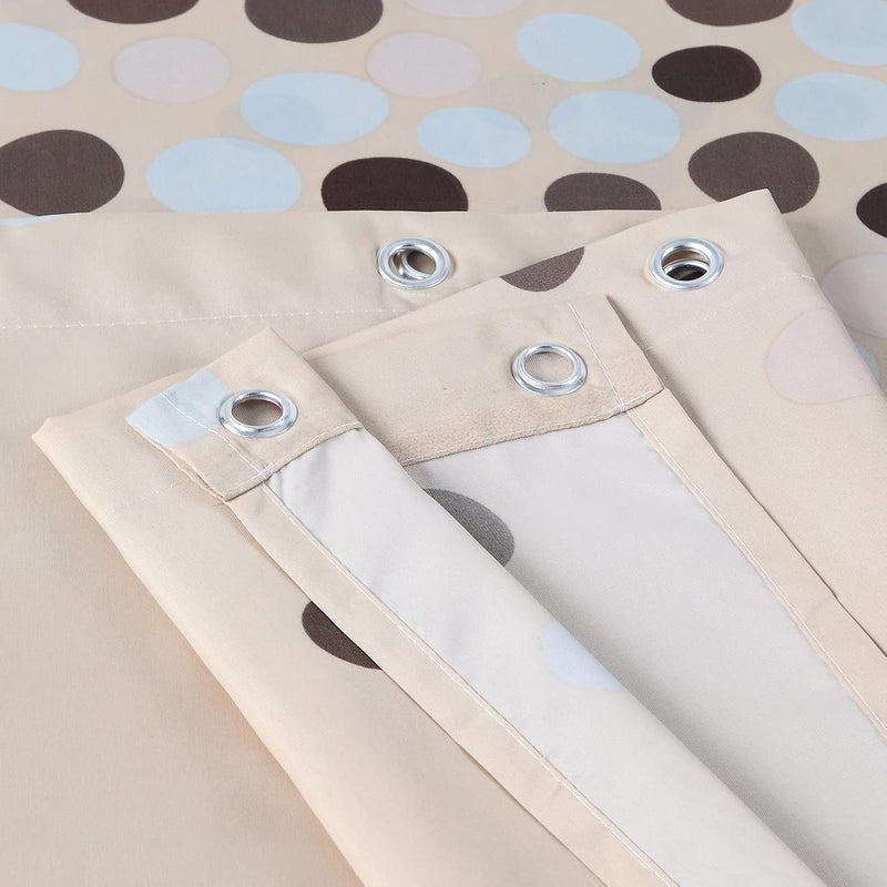 BESTRIPES Fabric Shower Curtain, Sand Khaki Brown Ombre Polka Dot Shower Curtains for Bathroom, Waterproof Bathroom Curtains, 72" W x 72" H - Image 3