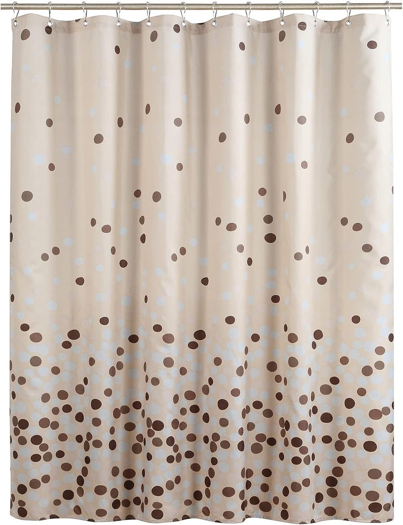 BESTRIPES Fabric Shower Curtain, Sand Khaki Brown Ombre Polka Dot Shower Curtains for Bathroom, Waterproof Bathroom Curtains, 72" W x 72" H - Image 5